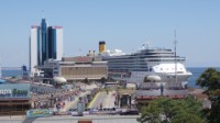 Blick auf den Hafen von Odessa